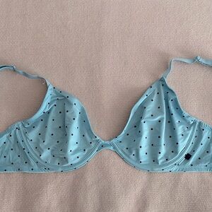 Polka dot unlined bra